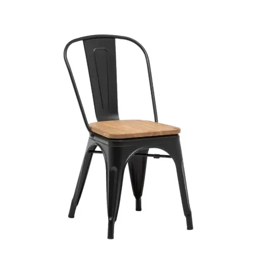 [RF9008-ELM] Tolix Side Chair with Elm Seat